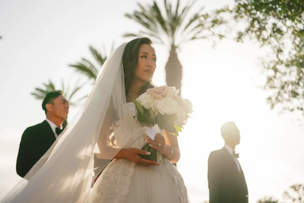 Portrait of a bride at sunset at Talega Golf Club